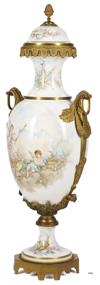 Lot 286: Monumental Sevres Style Urn, McGavock Family History