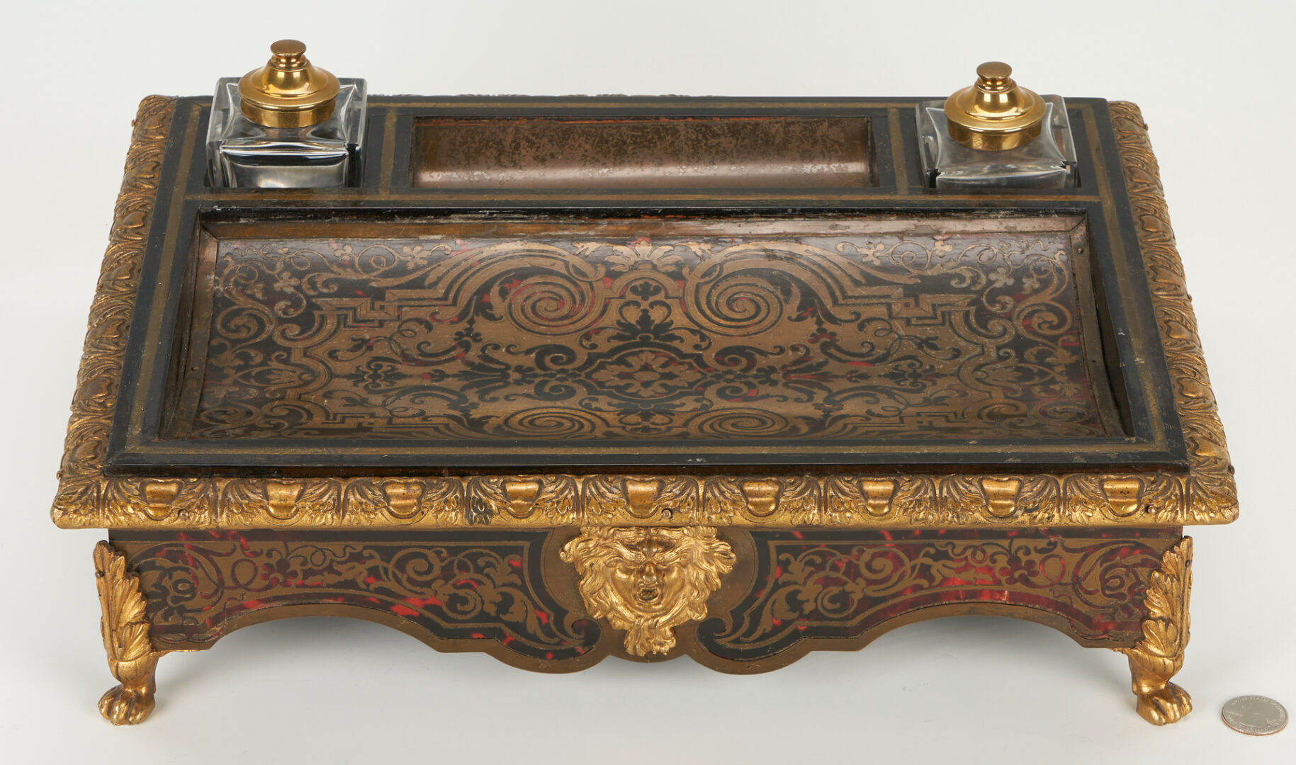 Lot 287: Napoleon III Boulle Inkstand