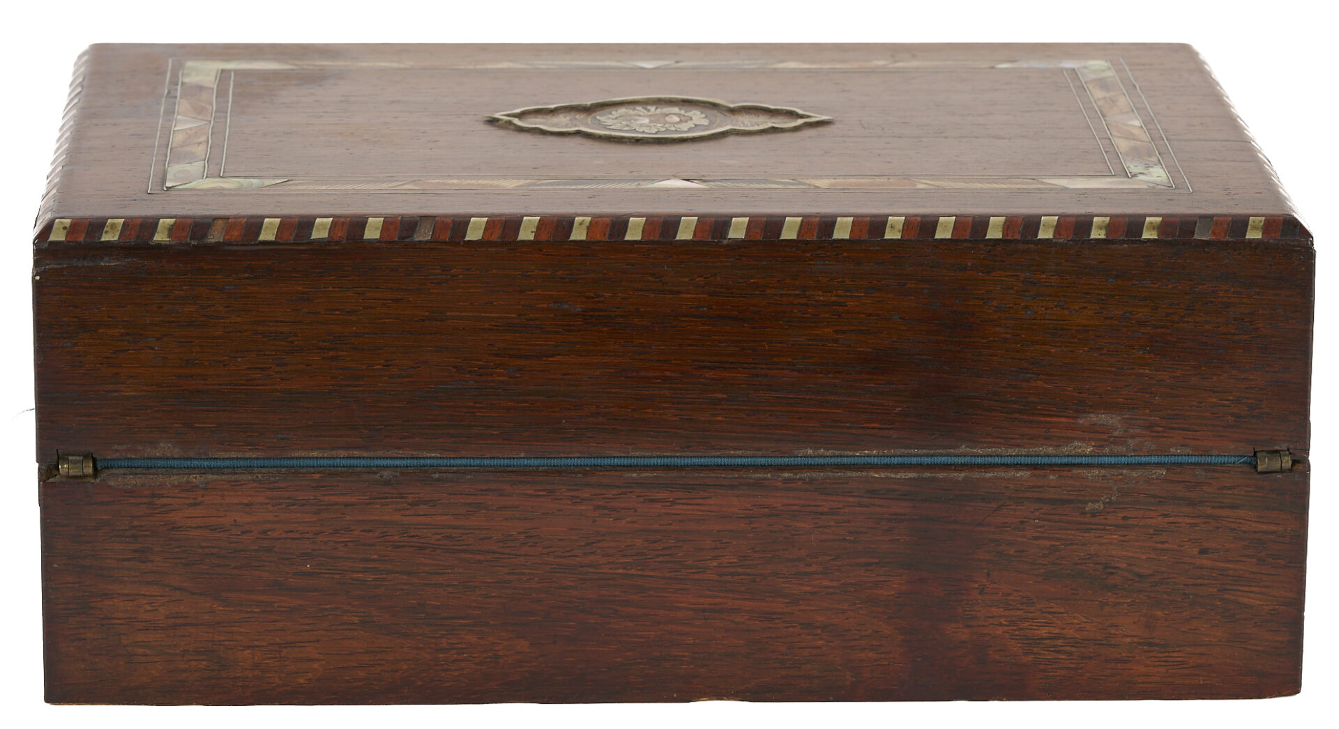 Lot 288: English Burl Wood Tea Caddy plus Inlaid Letter Box