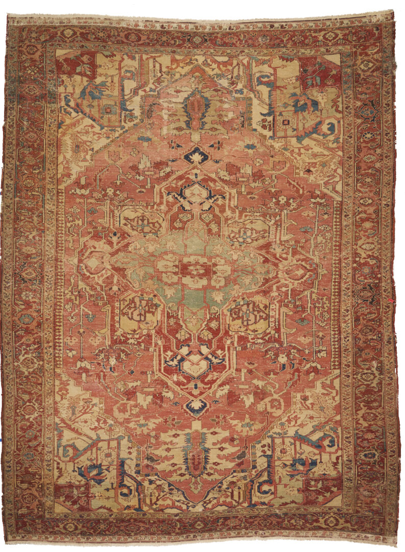 Lot 291: Antique Persian Serapi Carpet, 9' x 12'