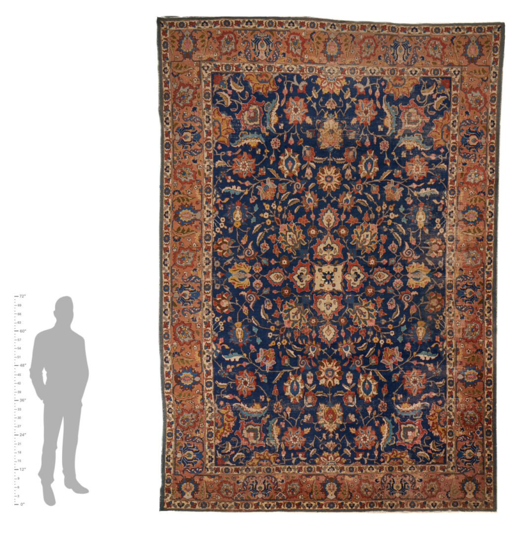 Lot 292: Antique Persian Serapi Carpet, 8' x 14'