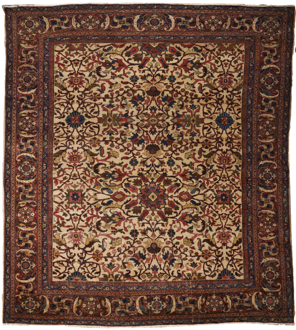 Lot 293: Persian Farahan Sarouk or Mashad Carpet, 12.5 ft x 11.5 ft