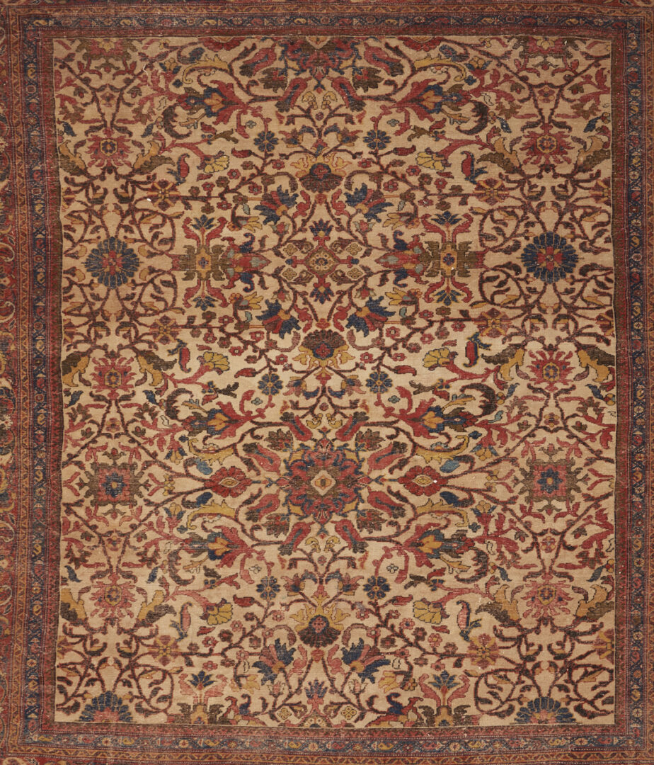 Lot 293: Persian Farahan Sarouk or Mashad Carpet, 12.5 ft x 11.5 ft