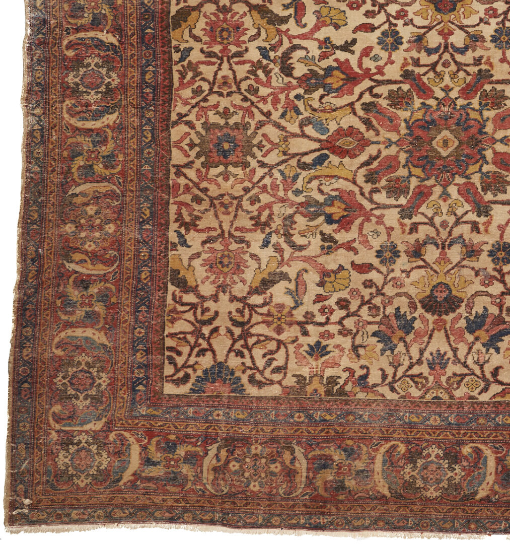 Lot 293: Persian Farahan Sarouk or Mashad Carpet, 12.5 ft x 11.5 ft