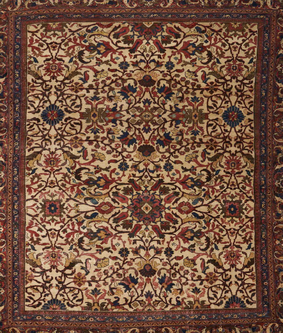 Lot 293: Persian Farahan Sarouk or Mashad Carpet, 12.5 ft x 11.5 ft