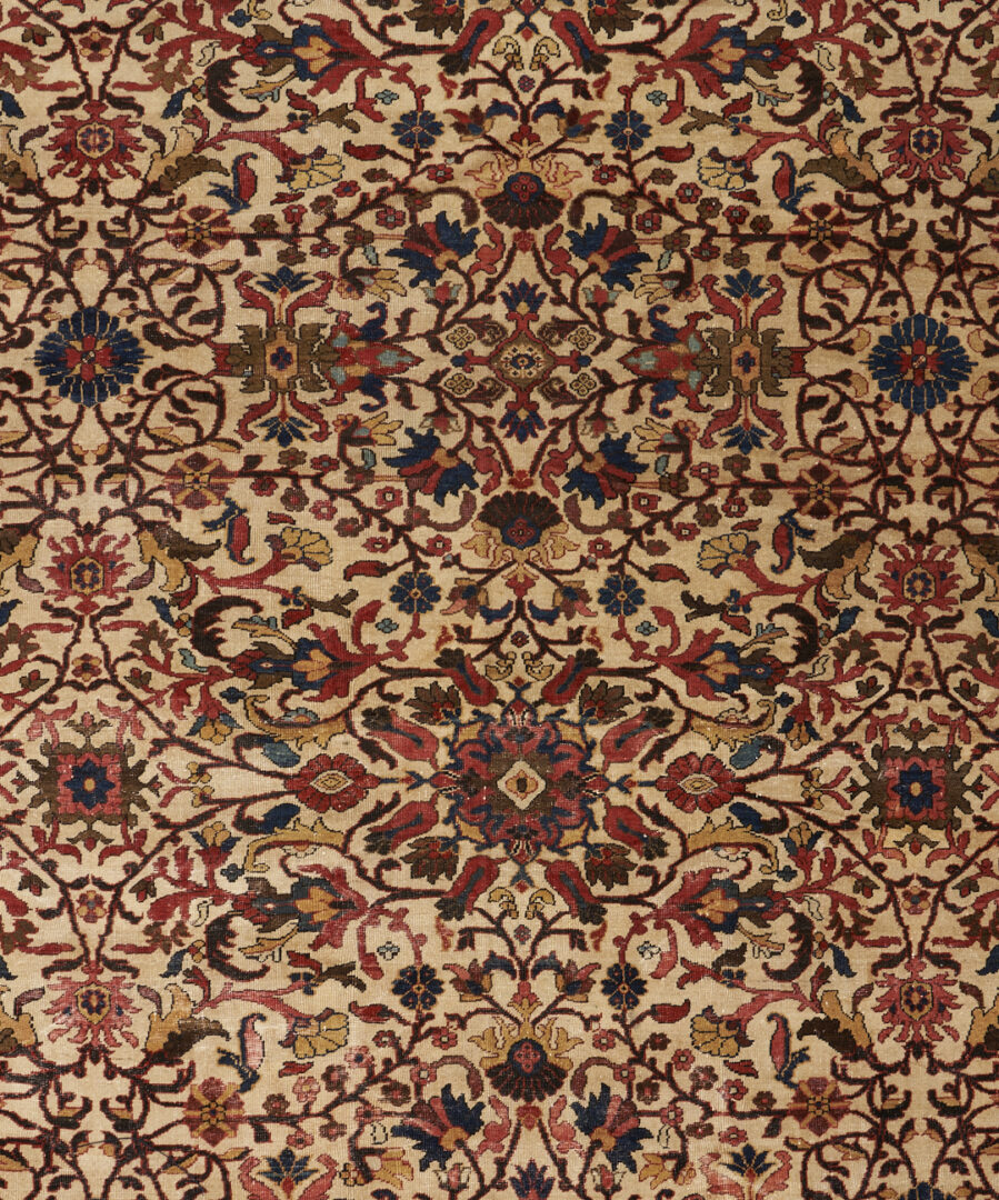 Lot 293: Persian Farahan Sarouk or Mashad Carpet, 12.5 ft x 11.5 ft