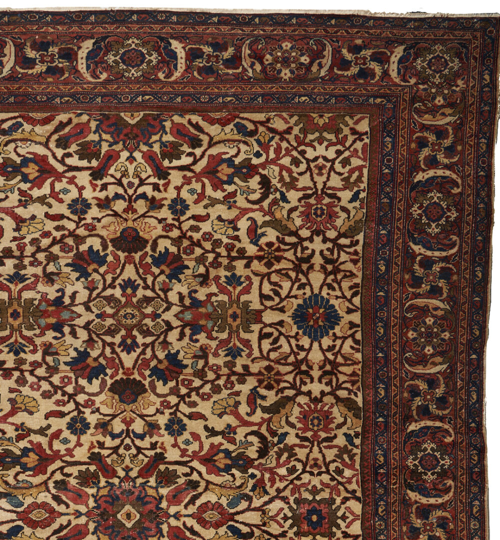 Lot 293: Persian Farahan Sarouk or Mashad Carpet, 12.5 ft x 11.5 ft