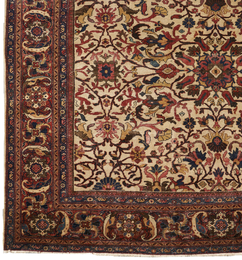 Lot 293: Persian Farahan Sarouk or Mashad Carpet, 12.5 ft x 11.5 ft