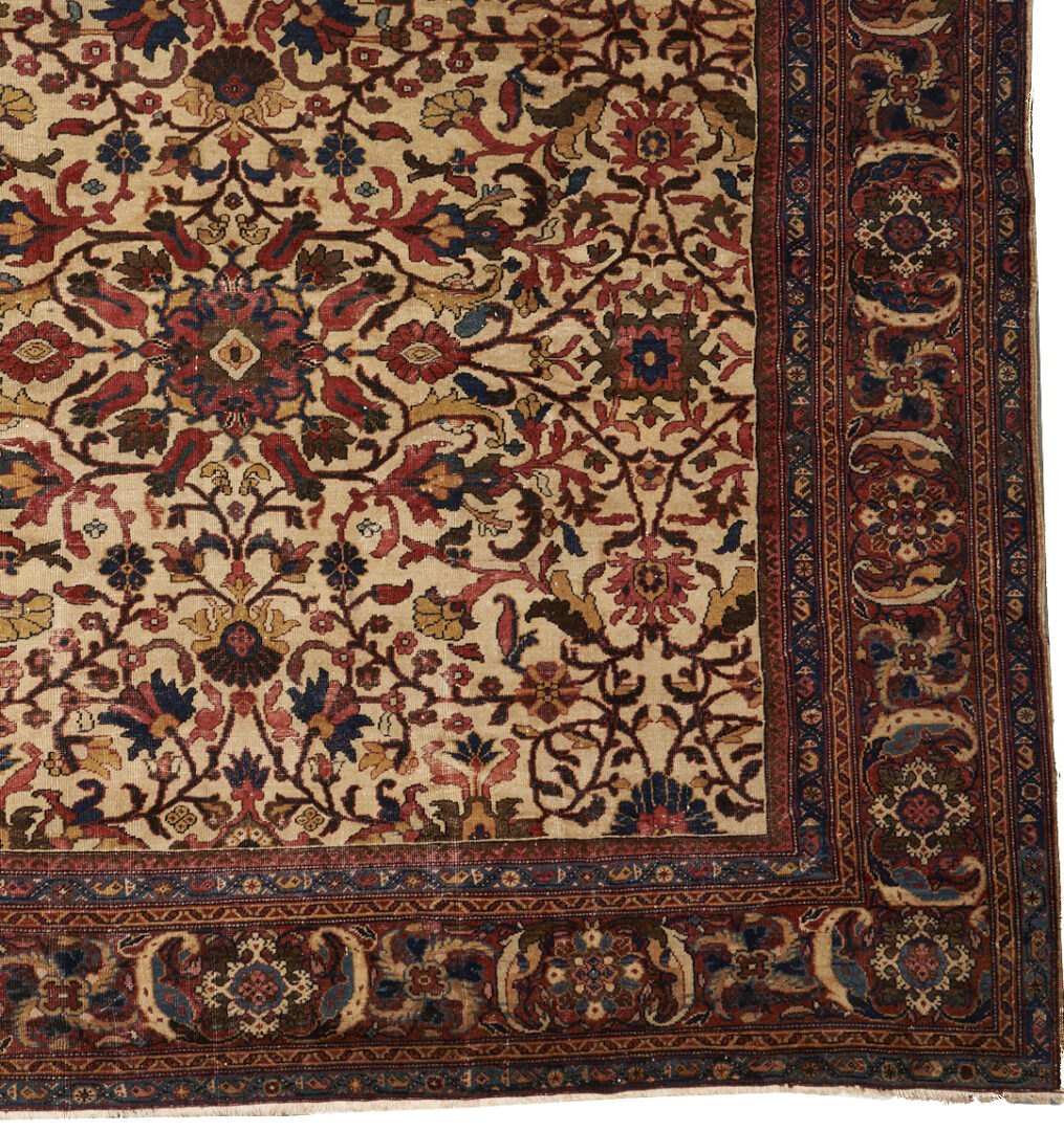 Lot 293: Persian Farahan Sarouk or Mashad Carpet, 12.5 ft x 11.5 ft