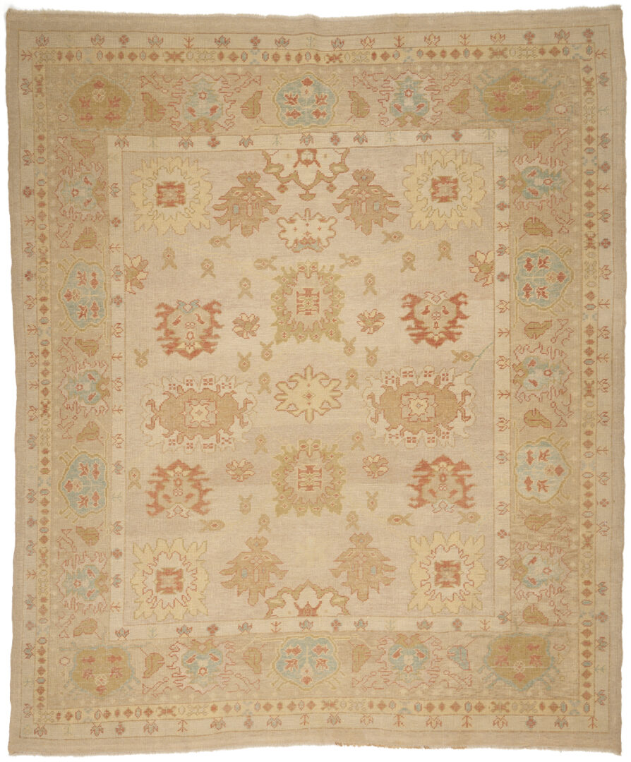 Lot 296: Turkish Oushak Carpet, 9' x 8'