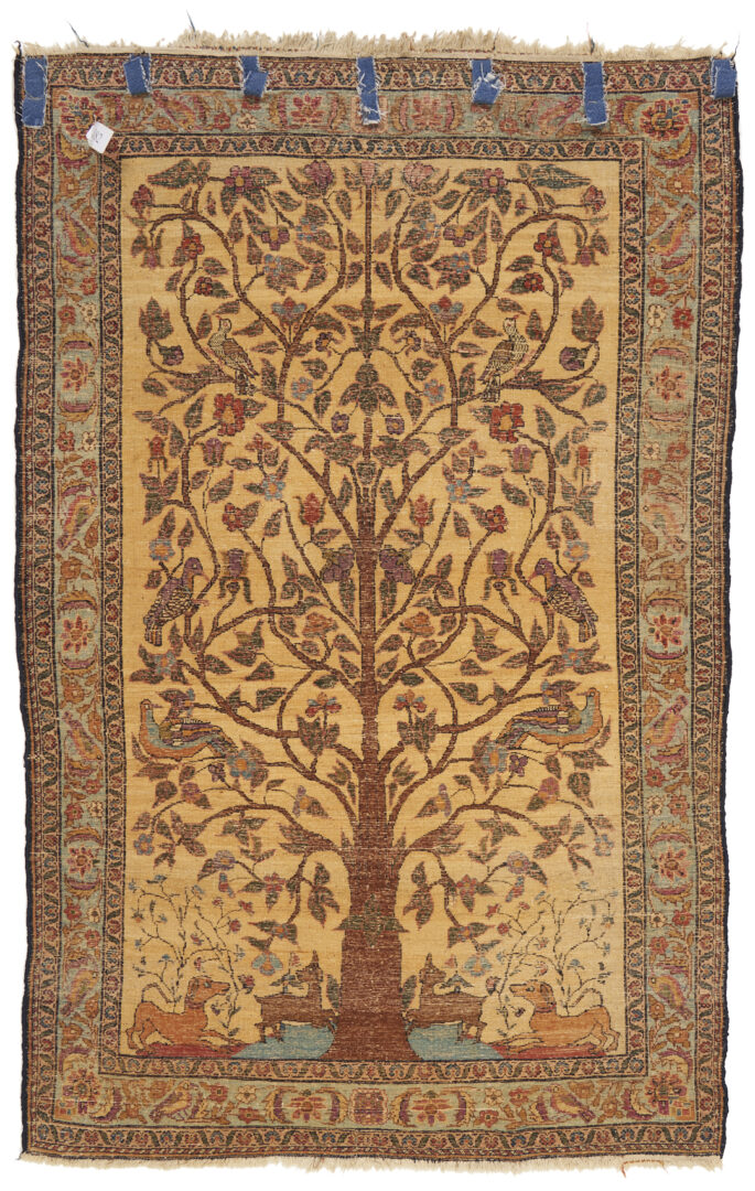 Lot 297: Persian Pictorial Tree of Life Rug