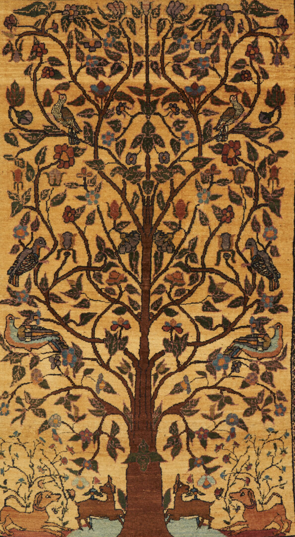 Lot 297: Persian Pictorial Tree of Life Rug