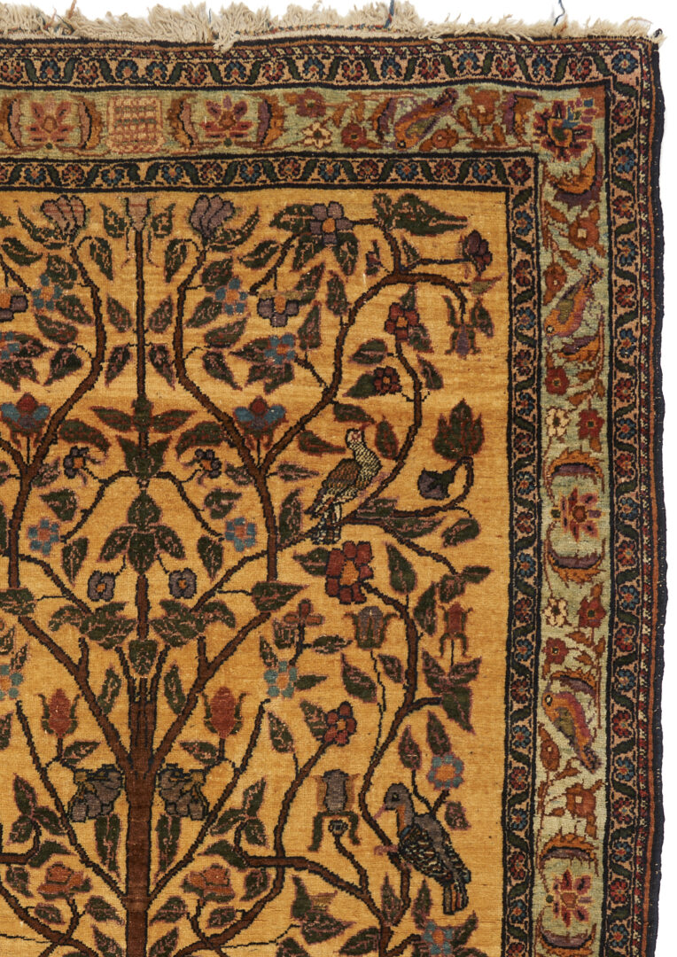 Lot 297: Persian Pictorial Tree of Life Rug