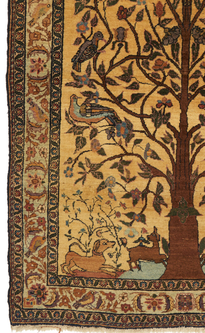 Lot 297: Persian Pictorial Tree of Life Rug