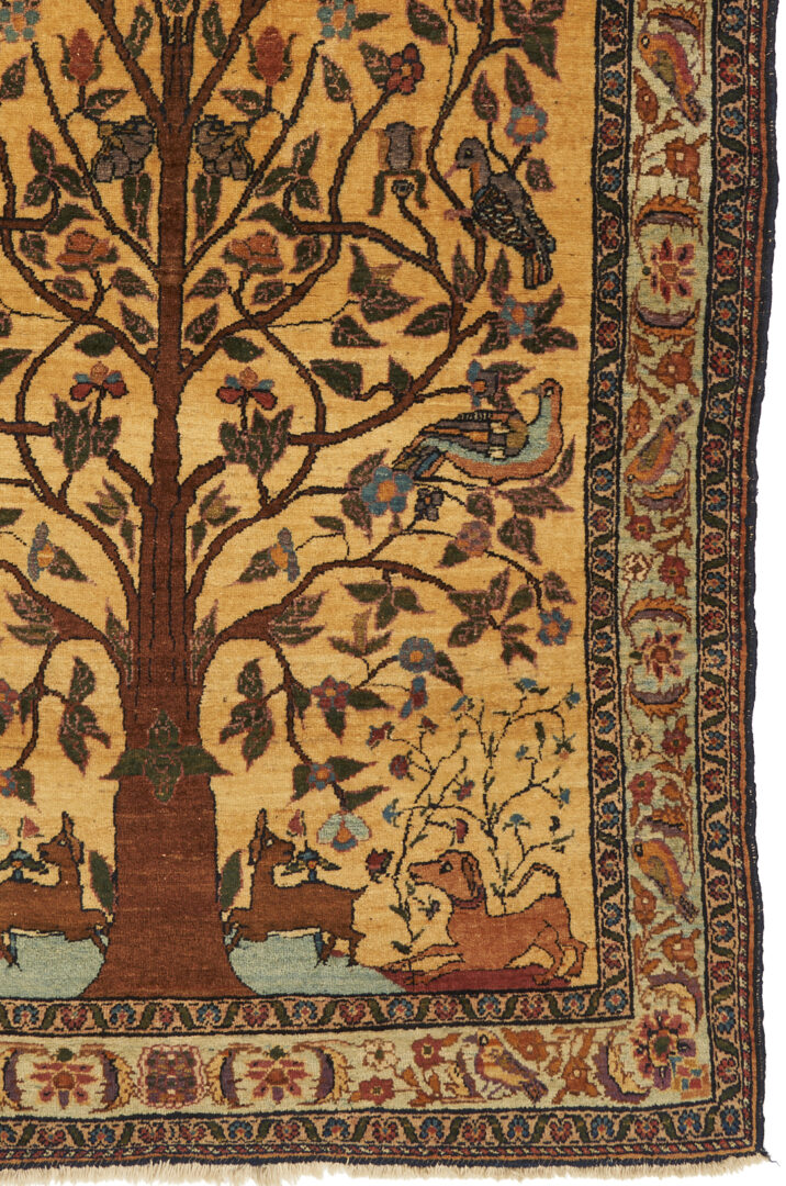 Lot 297: Persian Pictorial Tree of Life Rug