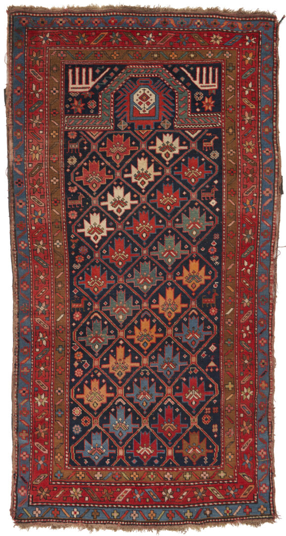 Lot 300: Antique Caucasian Daghestan Village Prayer Rug