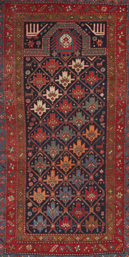 Lot 300: Antique Caucasian Daghestan Village Prayer Rug