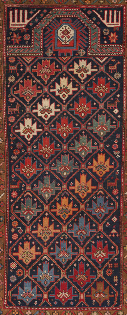 Lot 300: Antique Caucasian Daghestan Village Prayer Rug