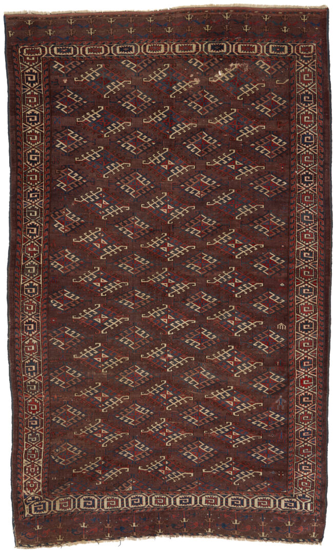 Lot 305: Antique Turkmen Yomud or Yomut Main Carpet