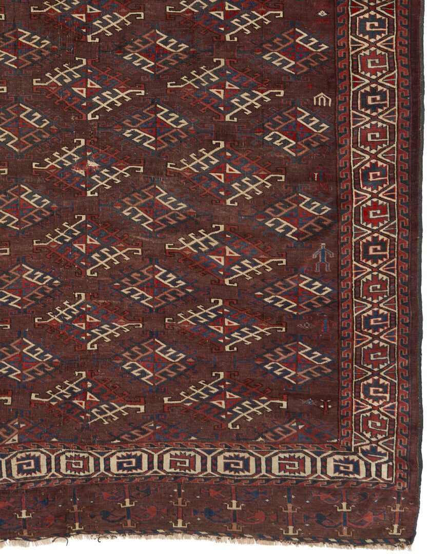 Lot 305: Antique Turkmen Yomud or Yomut Main Carpet