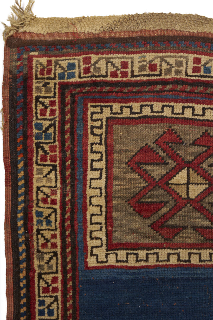 Lot 307: Caucasian Kazak Rug & Southwest Persian Bag