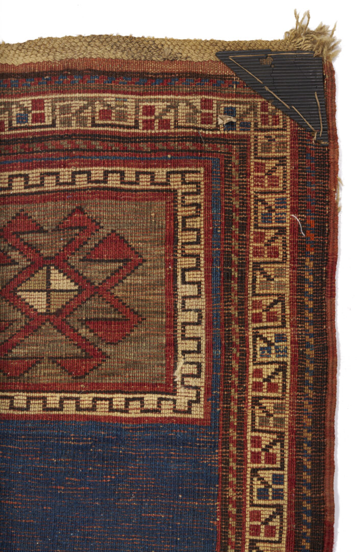 Lot 307: Caucasian Kazak Rug & Southwest Persian Bag