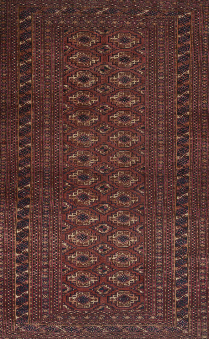 Lot 308: Antique Saryk Turkmen Main Carpet