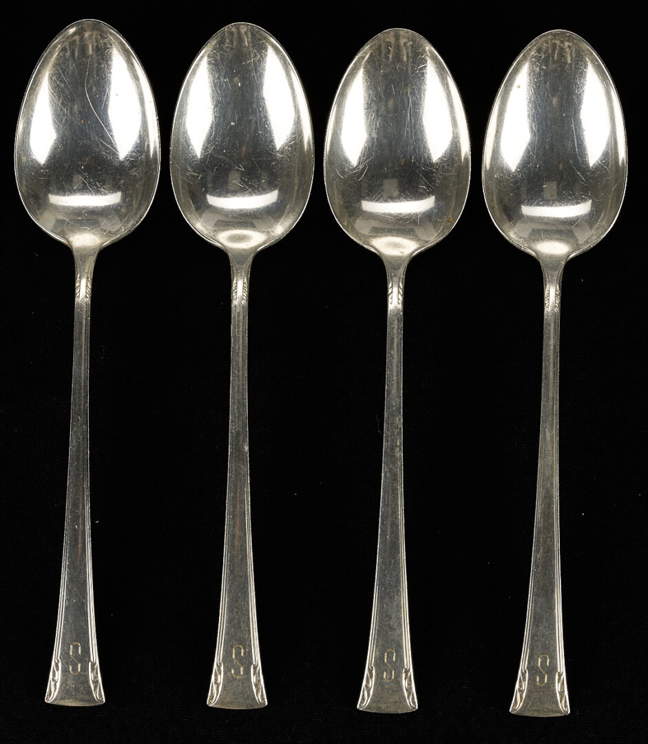 Lot 319: 91 Pcs. International Serenity Pattern Sterling Flatware & 31 Other Sterling Pcs.