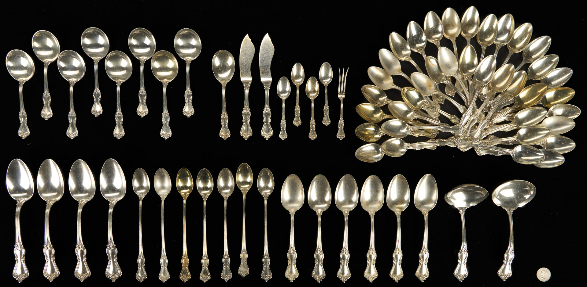 Lot 321: Reed & Barton Marlborough Flatware, 72 Pcs.