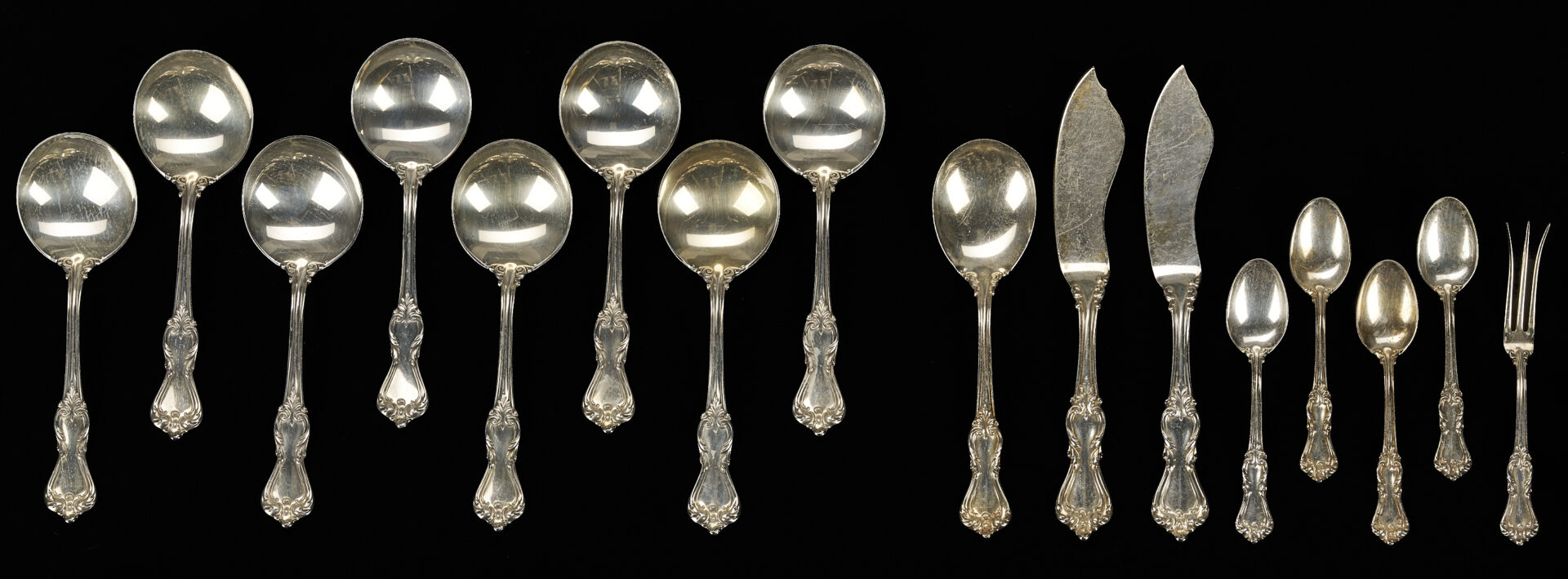 Lot 321: Reed & Barton Marlborough Flatware, 72 Pcs.