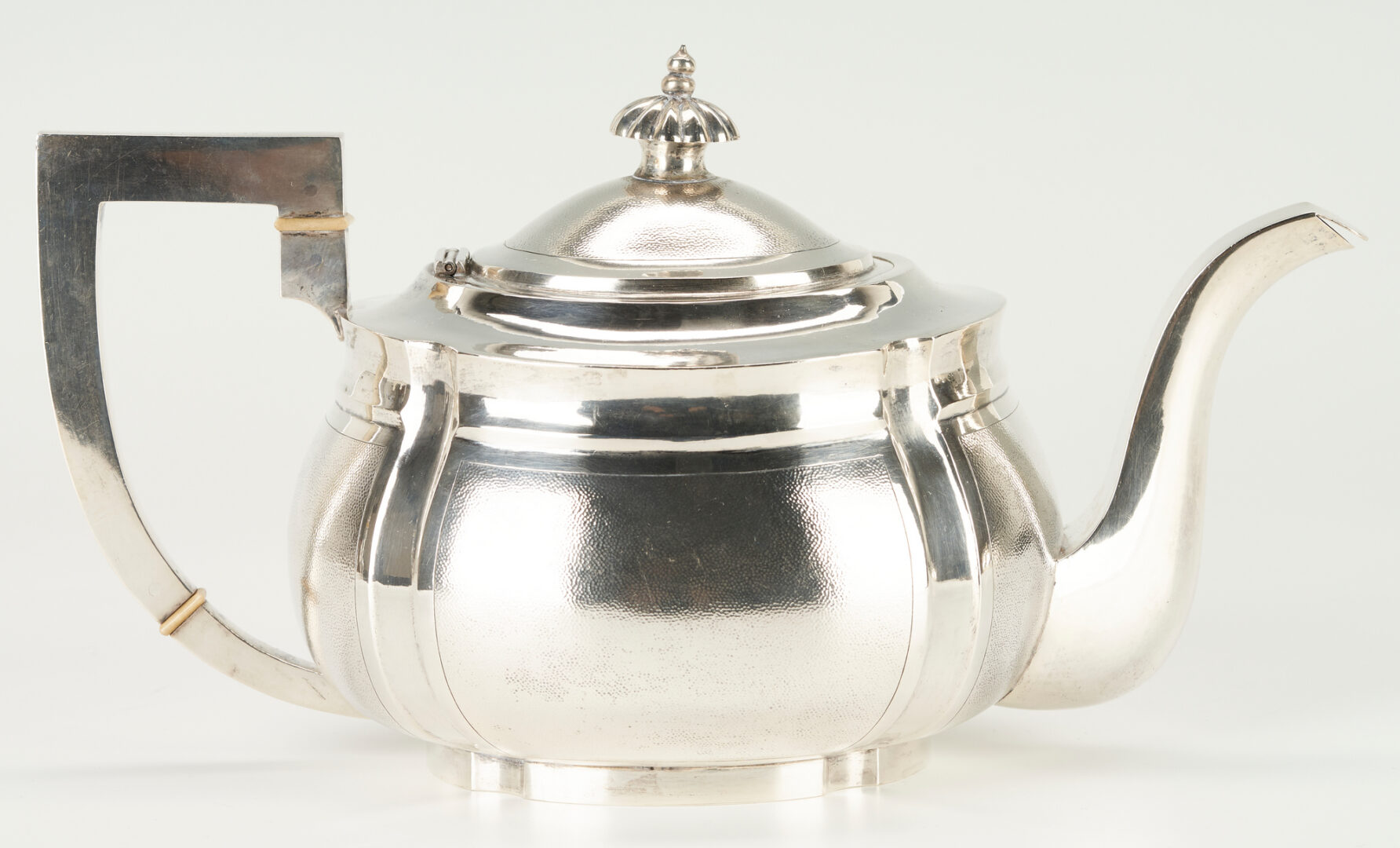 Lot 32: Chinese Export Silver 3 pc. Tea Set, Hung Chong