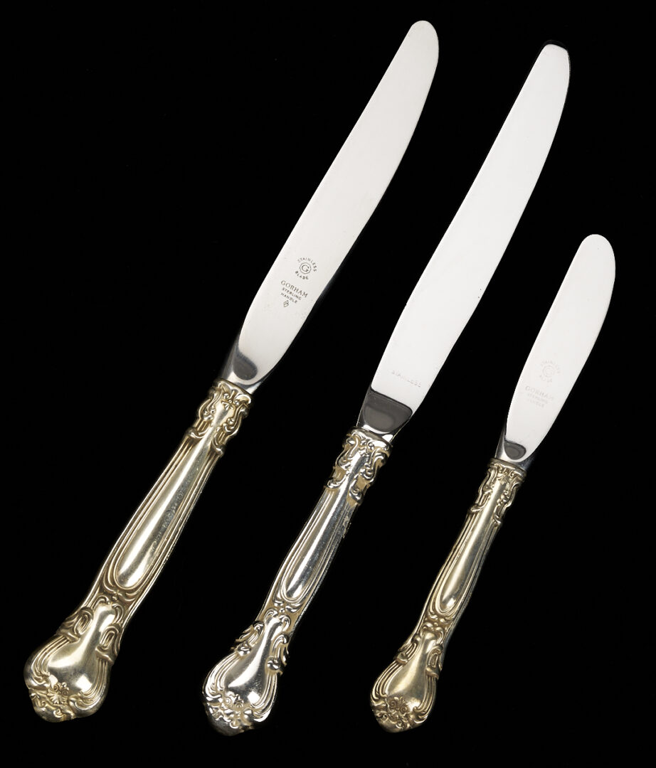 Lot 331: 76 Gorham Chantilly Sterling Silver Flatware Pieces