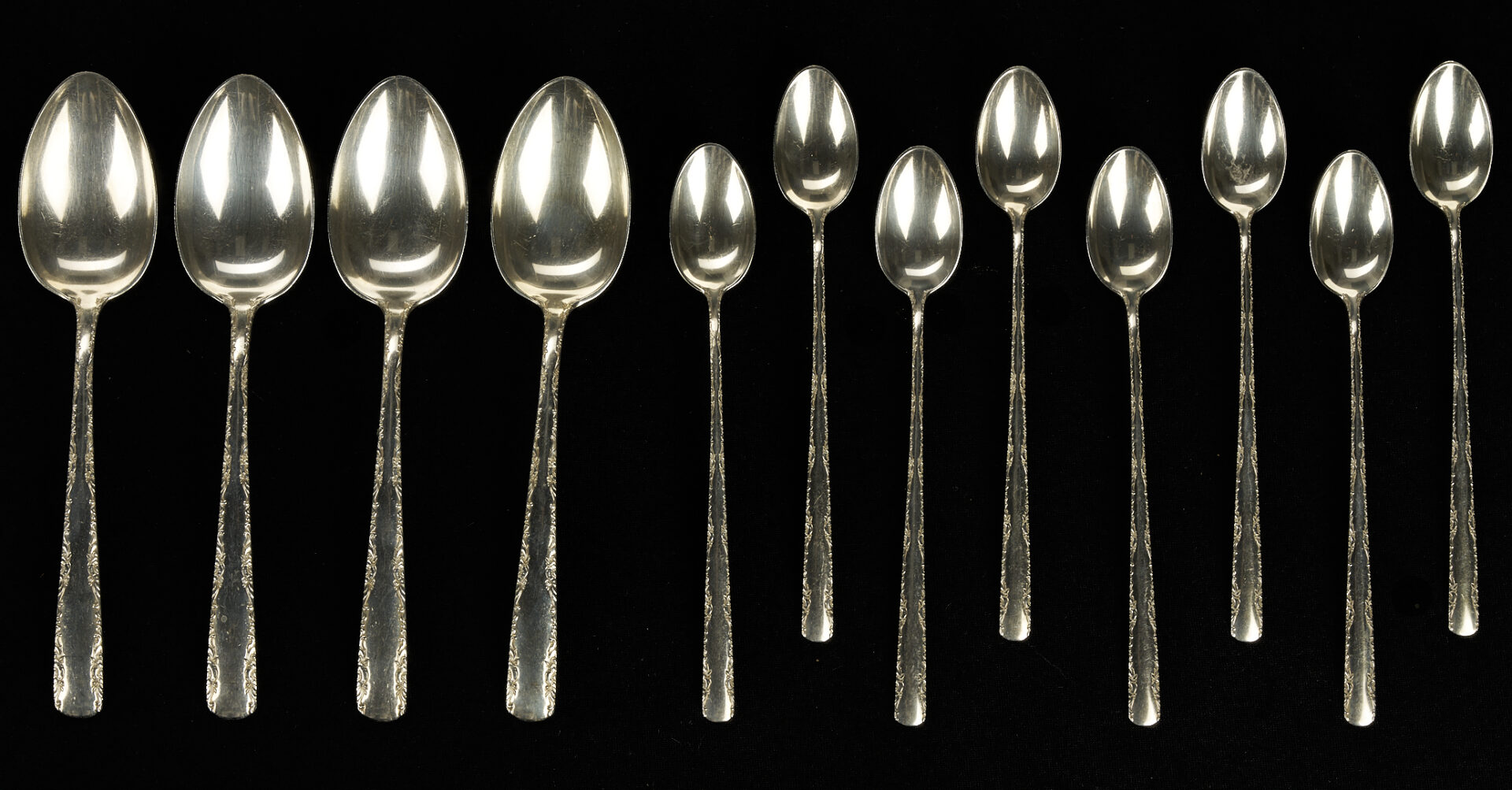 Lot 334: 52 Pcs. Gorham Camellia Sterling Flatware, Service for 8