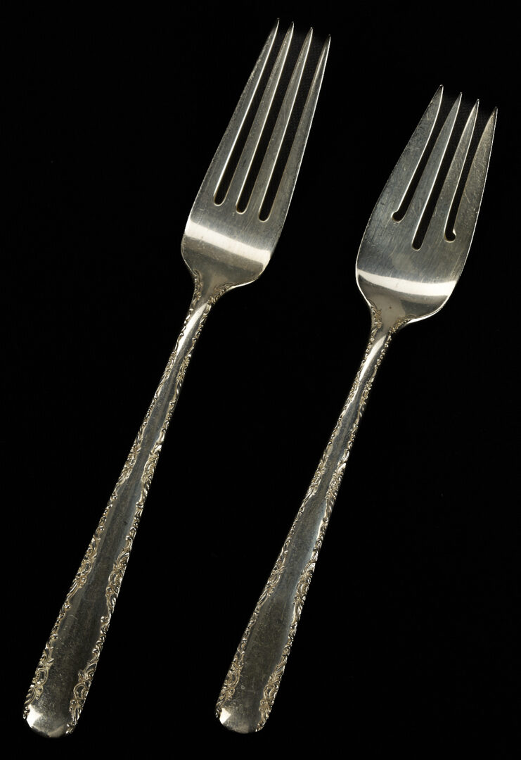 Lot 334: 52 Pcs. Gorham Camellia Sterling Flatware, Service for 8