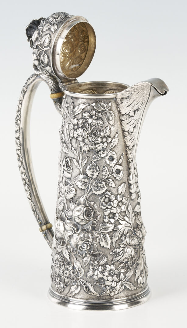 Lot 337: Kirk Repousse Sterling Silver Cheese Scoop & Coffee Pot