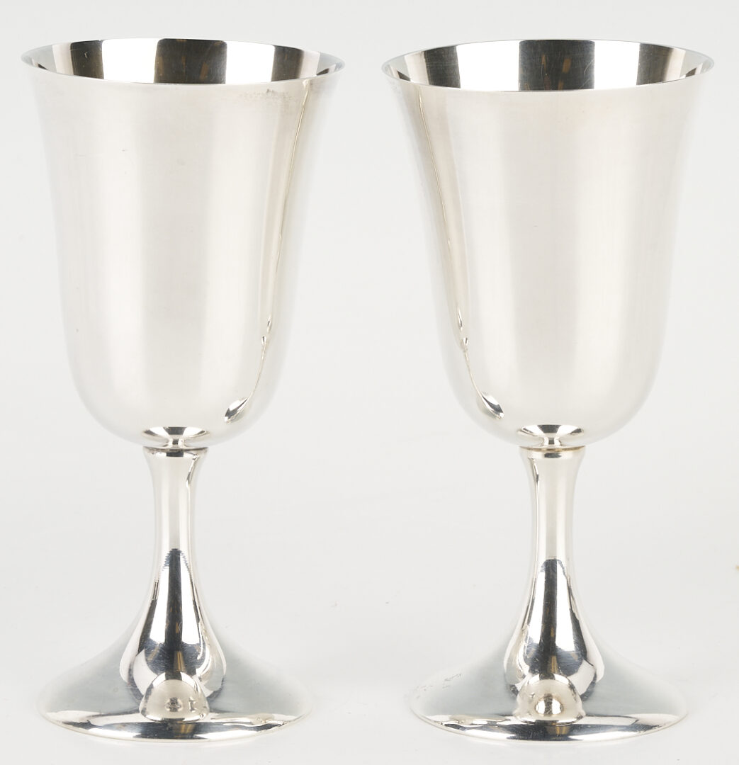 Lot 339: 8 Assembled Sterling Silver Goblets