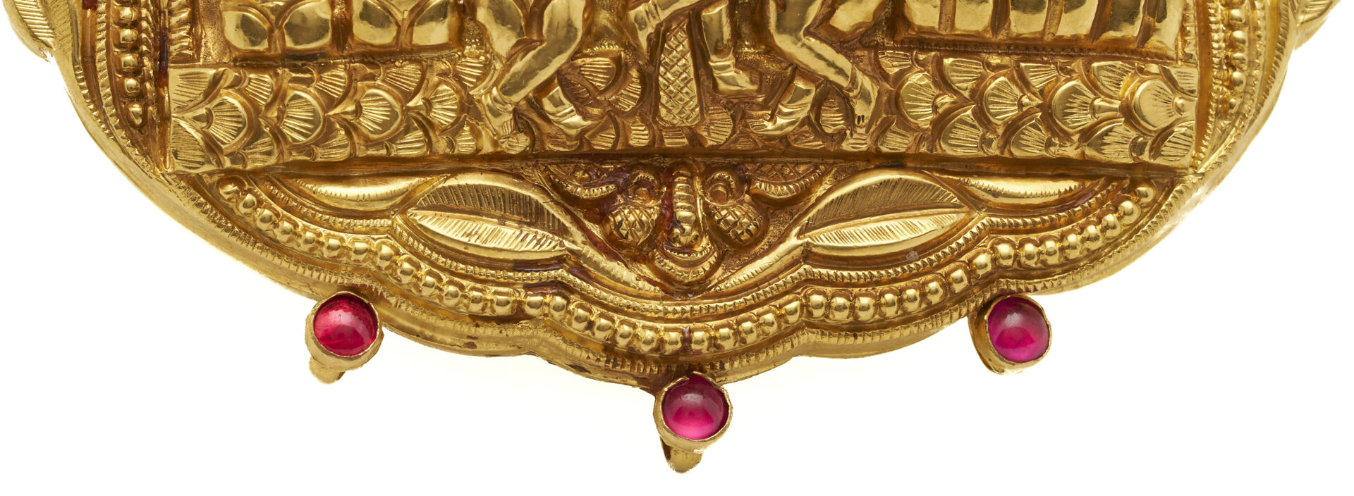 Lot 34: Indian 22K Gold Amulet Depicting Krishna