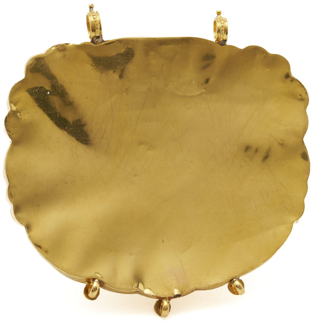 Lot 34: Indian 22K Gold Amulet Depicting Krishna