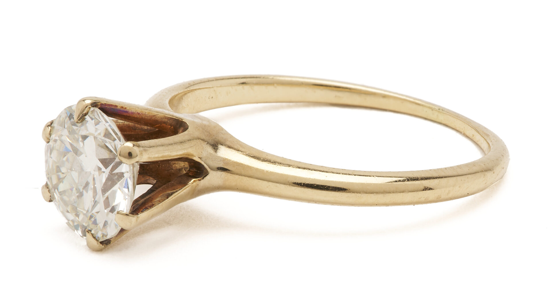 Lot 351: Ladies' 14K Yellow Gold Solitaire Engagement Ring