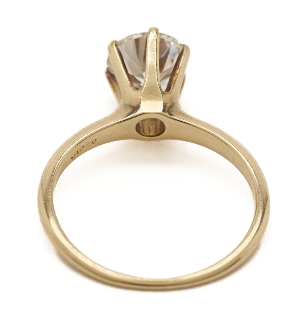 Lot 351: Ladies' 14K Yellow Gold Solitaire Engagement Ring