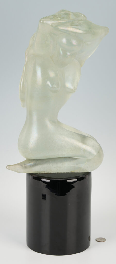 Lot 360: Murano Glass Female Nude Sculpture