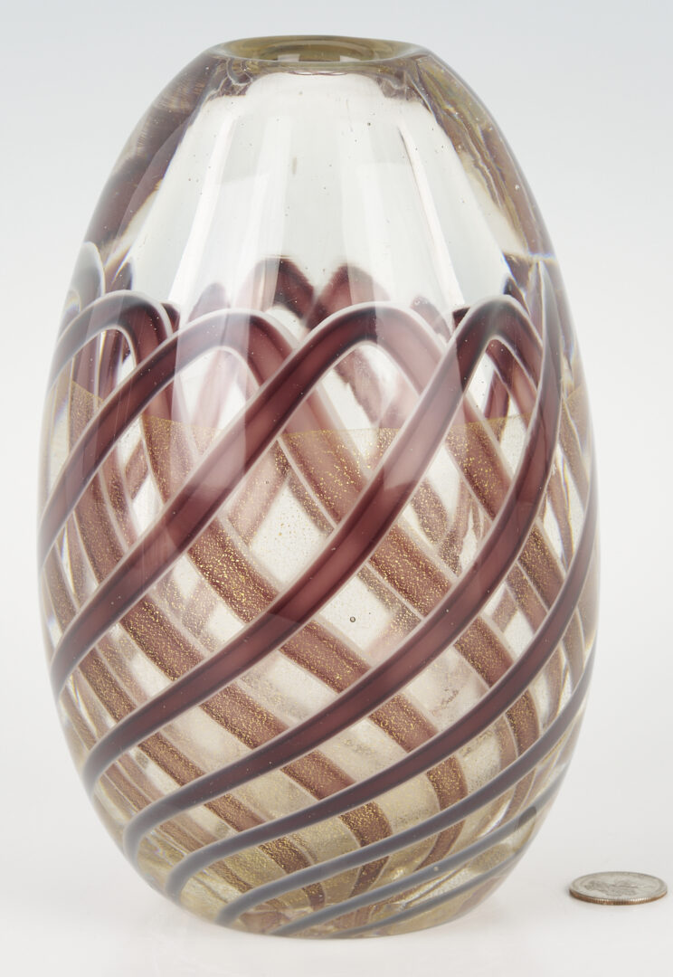 Lot 361: Archimede Seguso Art Glass Vase, Nastro Richiamato