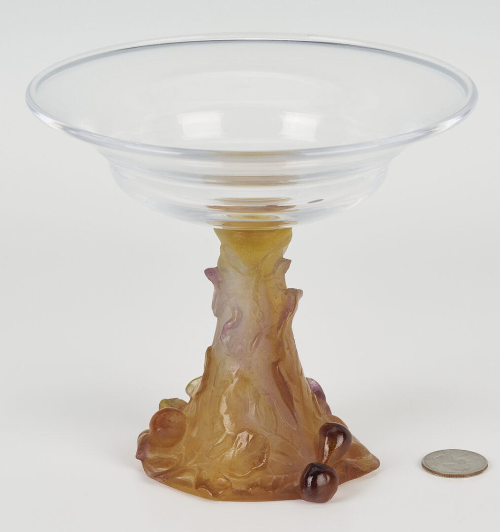 Lot 365: Daum Pate de Verre Glass Coupe, Figues