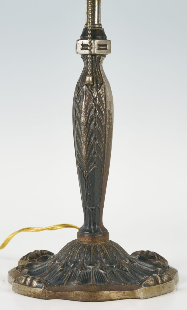 Lot 370: Table Lamp w/ Reverse Painted Shade, Pittsburgh Lamp & Glass Co.