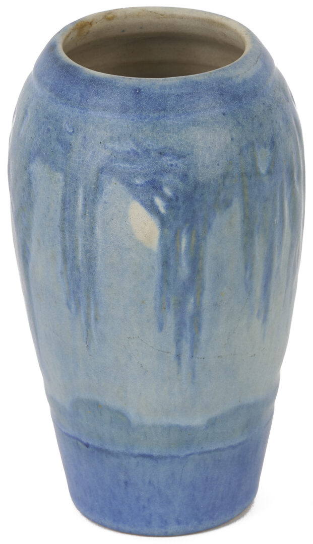 Lot 373: Newcomb College Pottery Vase – Moss, Trees & Moon