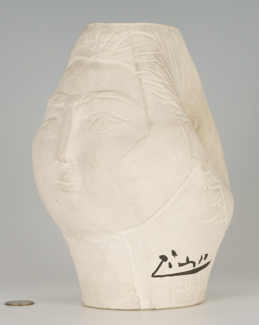 Lot 375: Picasso Madoura Tete de Femme Pitcher