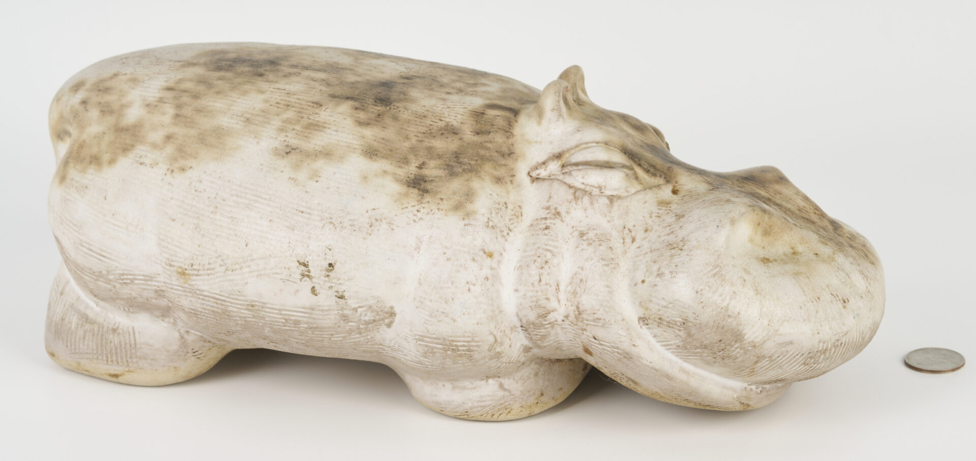 Lot 383: McCarty Pottery Hippopotamus Figurine, Merigold, Mississippi