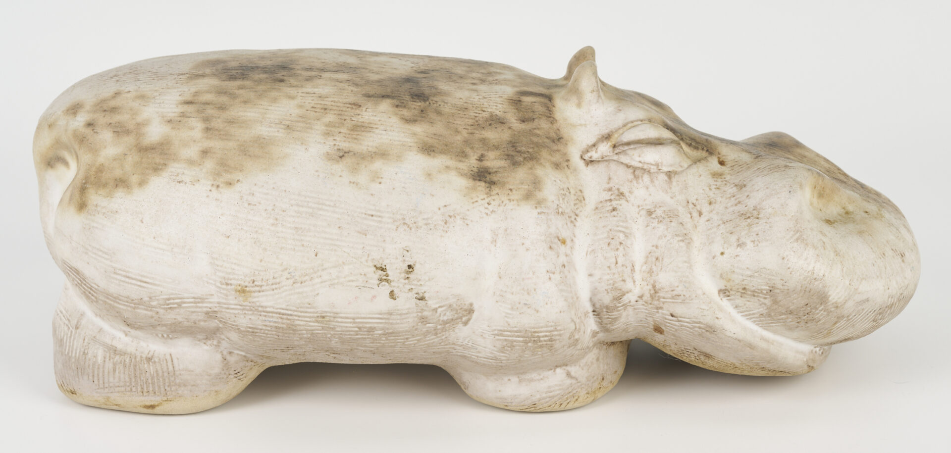 Lot 383: McCarty Pottery Hippopotamus Figurine, Merigold, Mississippi