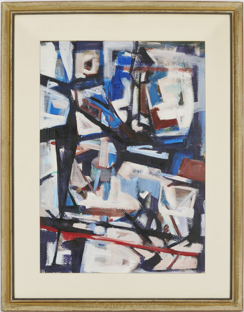 Lot 393: Gus Baker Abstract Oil Painting, 1960