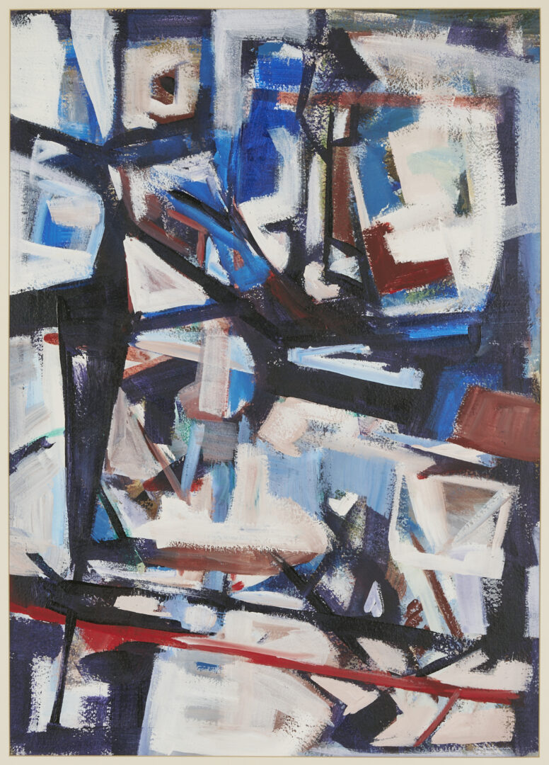 Lot 393: Gus Baker Abstract Oil Painting, 1960